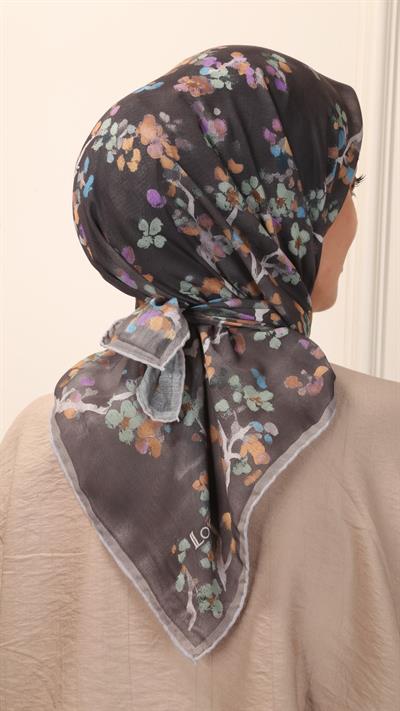 Locella Pamuk Vual Eşarp Küllü Kahve-9