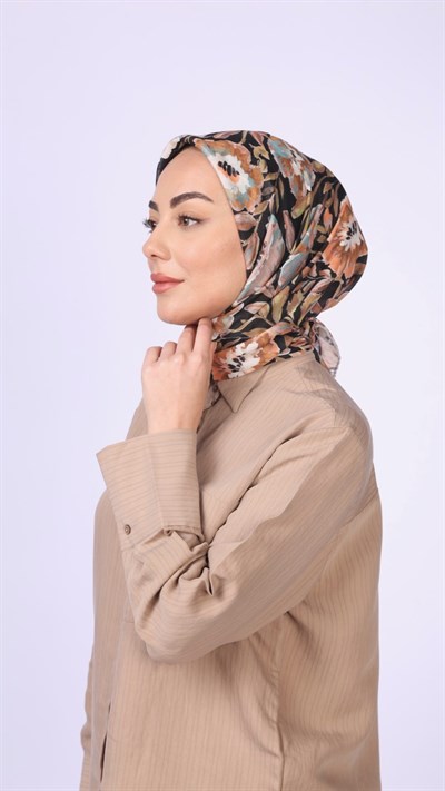 Locella Pamuk Vual Eşarp Siyah