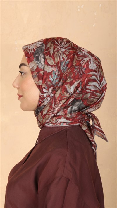 Locella Pamuk Vual Eşarp Kırmızı