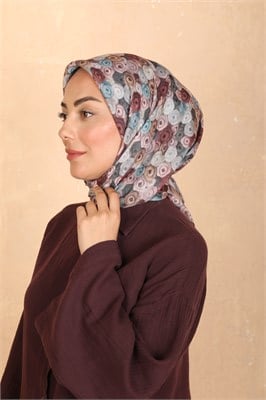 Locella Pamuk Vual Eşarp-Vişne