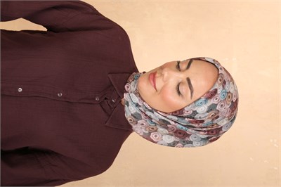 Locella Pamuk Vual Eşarp-Vişne