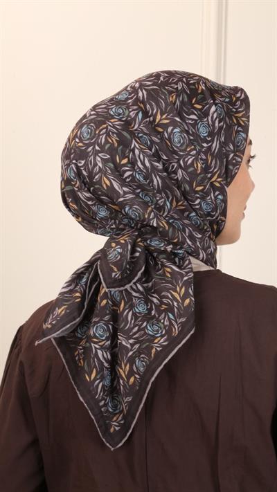Locella Pamuk Vual Eşarp Acı Kahve-7