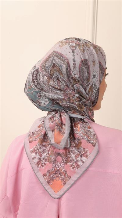 Locella Pamuk Vual Eşarp Pudra Pembe-4