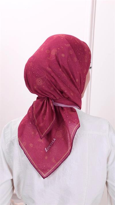 Locella Pamuk Vual Eşarp Çilek Kırmızı-3
