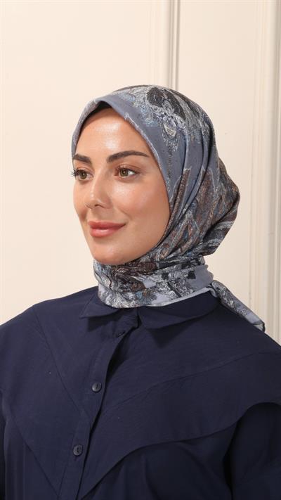 Locella Pamuk Vual Eşarp Gri-2