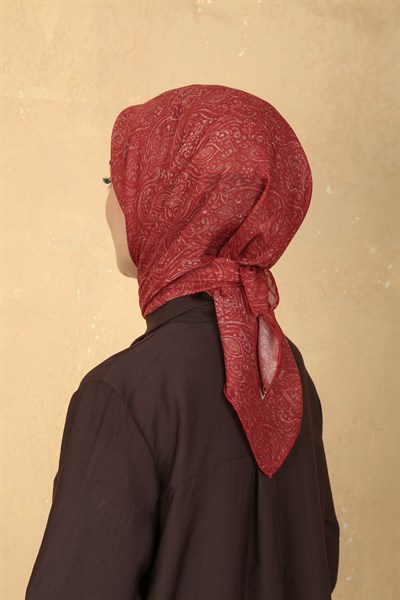 Locella Pamuk Vual Eşarp Bordo