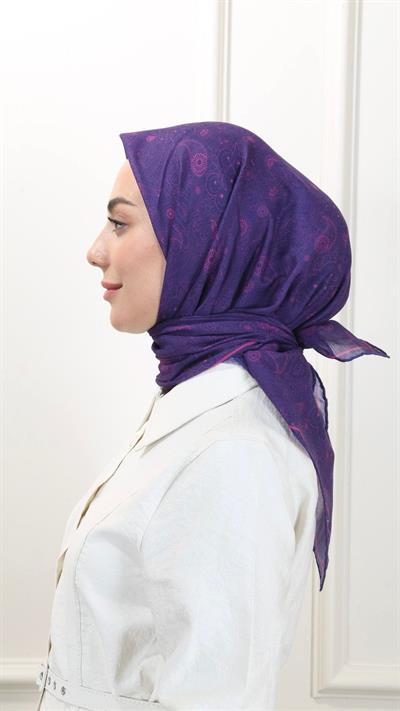 Locella Pamuk Vual Eşarp Canlı Mor-8