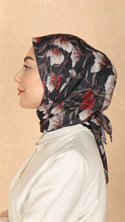 Locella Pamuk Vual Eşarp Siyah