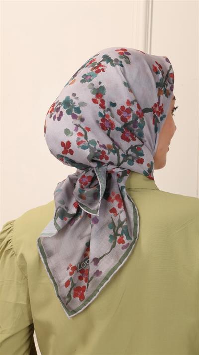 Locella Pamuk Vual Eşarp Yeşil-2