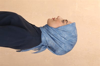 Locella Pamuk Vual Eşarp Mavi
