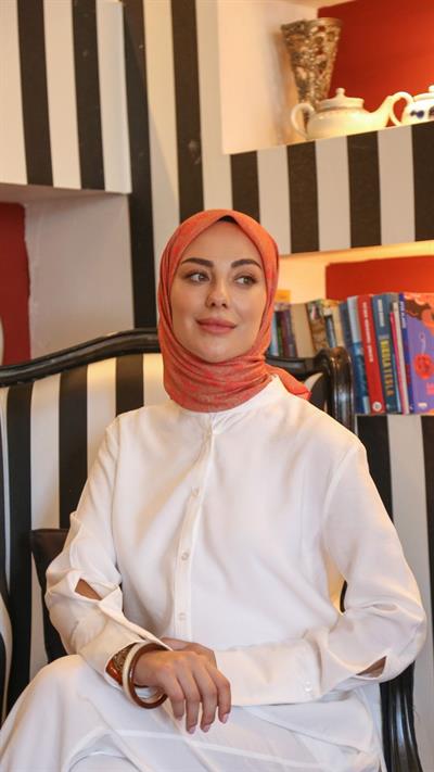 Locella Pamuk Vual Eşarp Fuşya Kahve-5