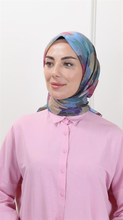 Locella Pamuk Vual Eşarp Vişne-6