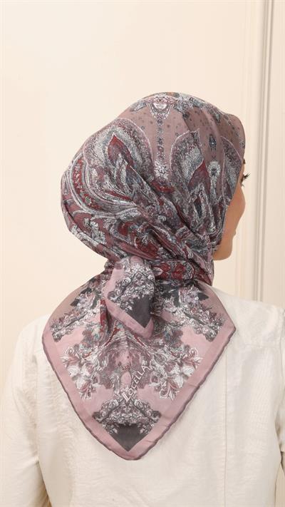 Locella Pamuk Vual Eşarp Gül Kurusu-9