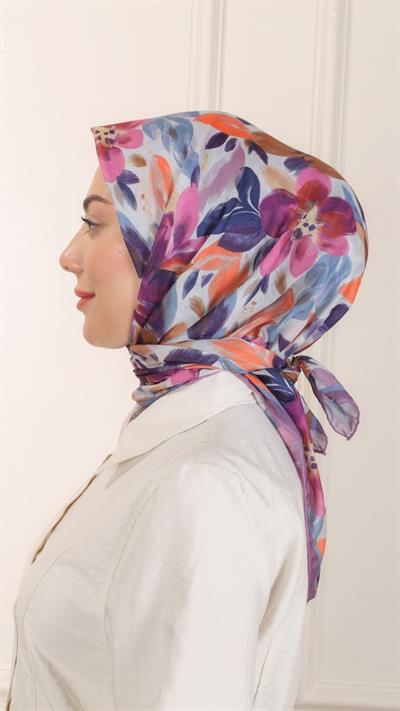 Locella Pamuk Vual Eşarp Mürdüm-10