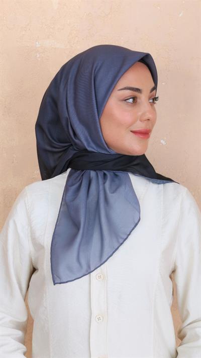 Locella Pamuk Vual Eşarp Siyah Gri-12