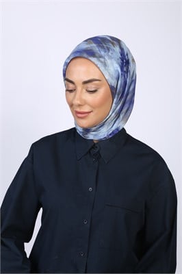 Locella Pamuk Vual Eşarp-Mavi