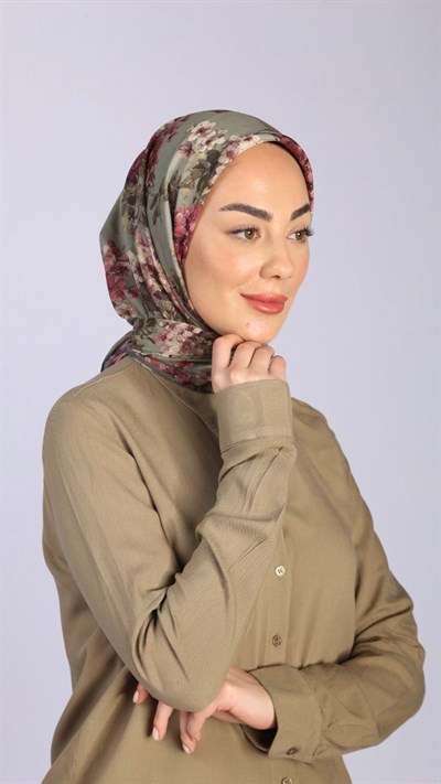 Locella Pamuk Vual Eşarp Yeşil