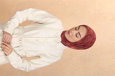 Locella Pamuk Vual Eşarp Bordo