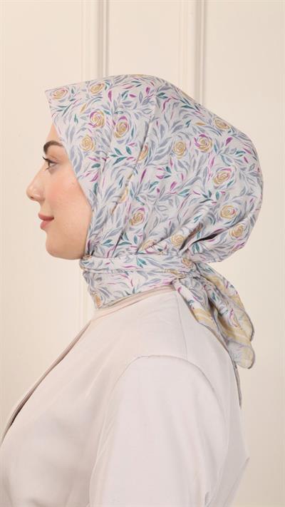 Locella Pamuk Vual Eşarp Tereyağ Sarısı-5