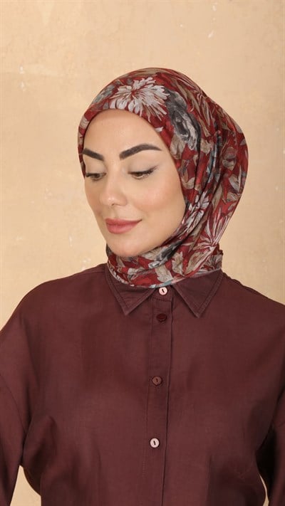 Locella Pamuk Vual Eşarp Kırmızı