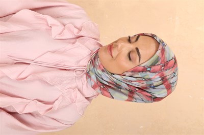 Locella Pamuk Vual Eşarp Mercan 
