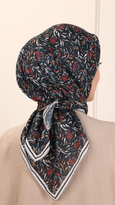 Locella Pamuk Vual Eşarp Siyah-3