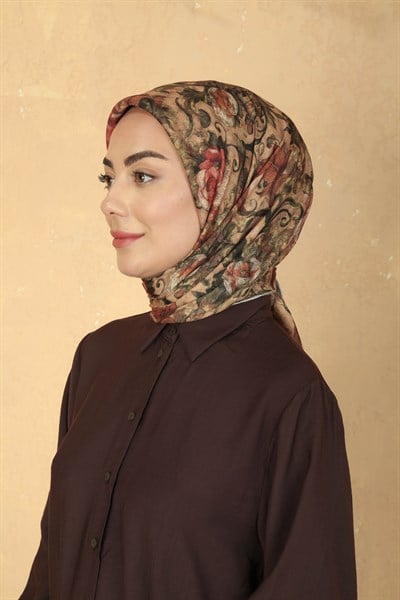 Locella Pamuk Vual Eşarp Taba