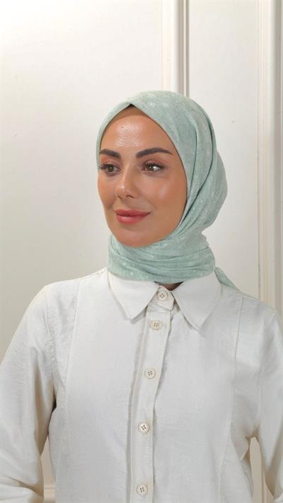 Locella Pamuk Vual Eşarp Yeşil-16