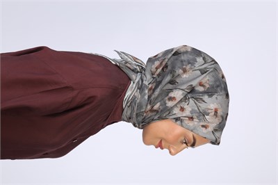 Locella Pamuk Vual Eşarp-Gri