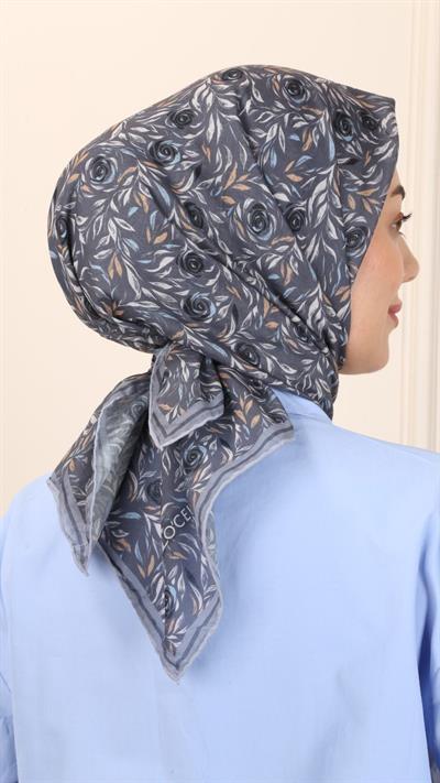 Locella Pamuk Vual Eşarp Gri-10