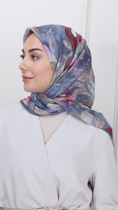 Locella Pamuk Vual Eşarp Koyu Gri-7