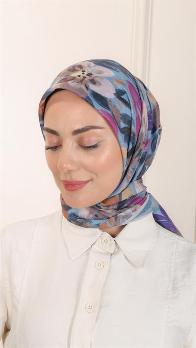 Locella Pamuk Vual Eşarp Turkuaz-12