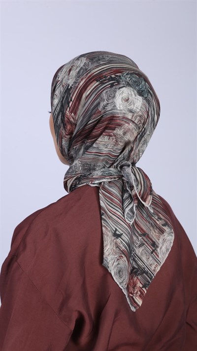Locella Pamuk Vual Eşarp Bordo
