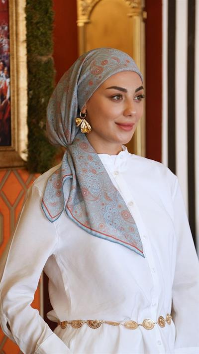 Locella Pamuk Vual Eşarp Turkuaz-6