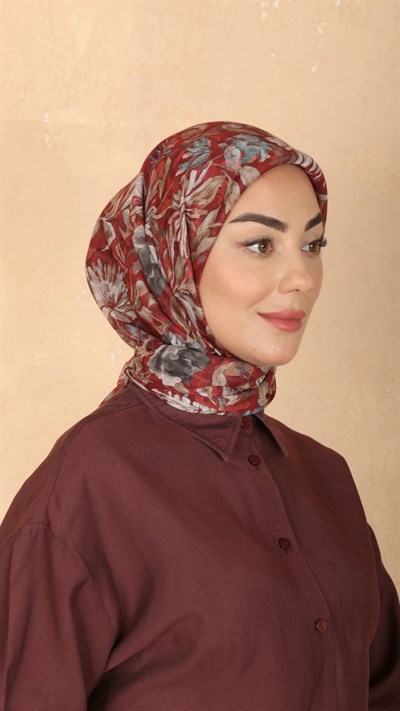 Locella Pamuk Vual Eşarp Kırmızı