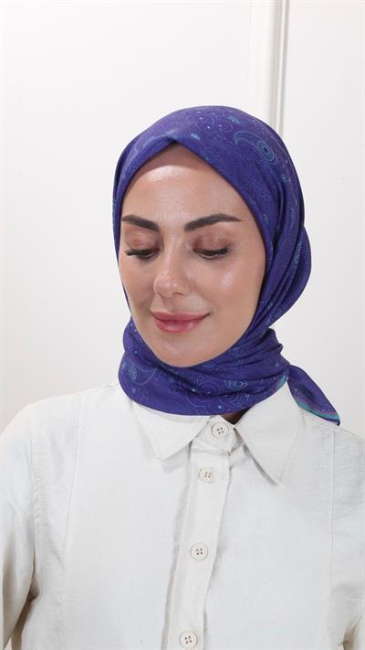 Locella Pamuk Vual Eşarp Mor-1