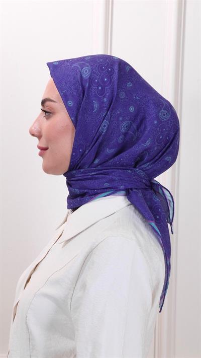 Locella Pamuk Vual Eşarp Mor-1