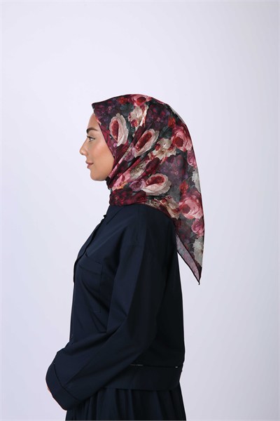 Locella Pamuk Vual Eşarp-Mürdüm