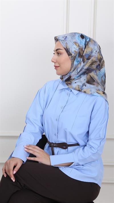 Locella Pamuk Vual Eşarp Gri-2