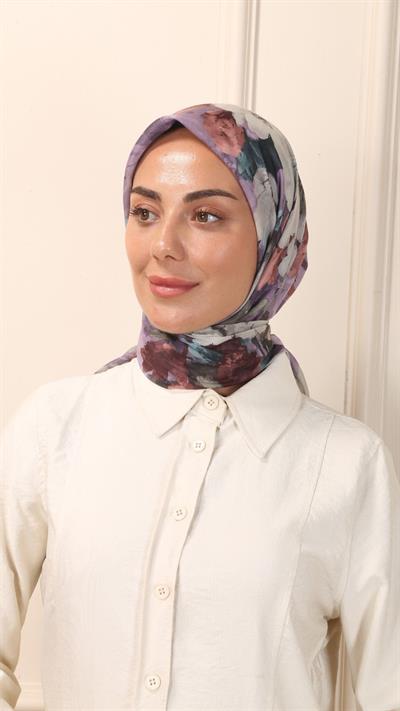 Locella Pamuk Vual Eşarp Lila-8