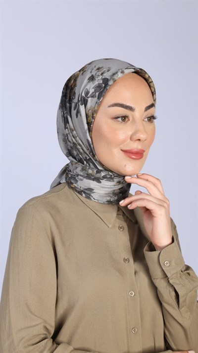 Locella Pamuk Vual Eşarp Gri