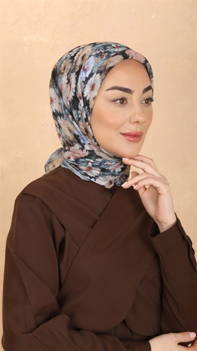 Locella Pamuk Vual Eşarp Petrol