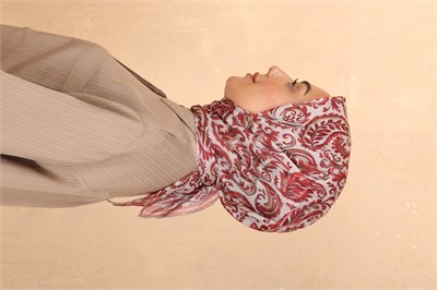 Locella Pamuk Vual Eşarp-Kırmızı