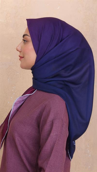 Locella Pamuk Vual Eşarp Mor Mürdüm-8