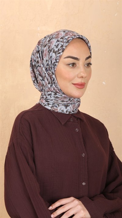 Locella Pamuk Vual Eşarp Gri