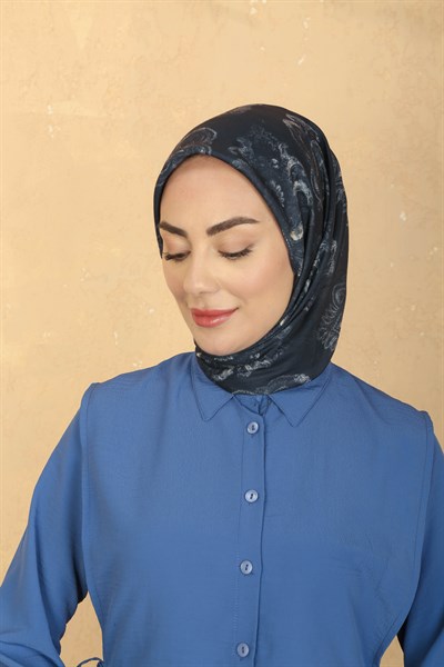 Locella Pamuk Vual Eşarp Lacivert
