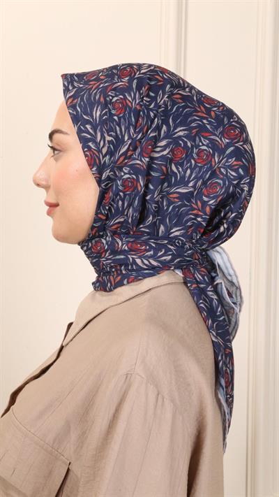 Locella Pamuk Vual Eşarp Lacivert-12