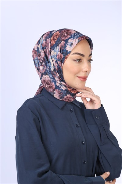 Locella Pamuk Vual Eşarp Lacivert