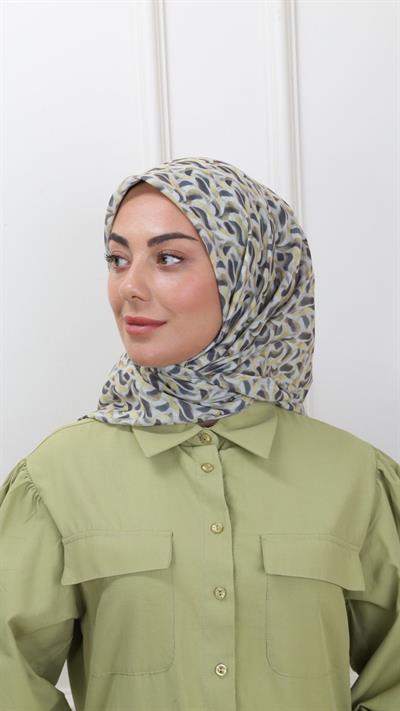Locella Pamuk Vual Eşarp Kahve-11