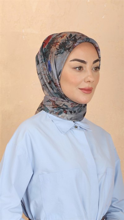 Locella Pamuk Vual Eşarp Gri